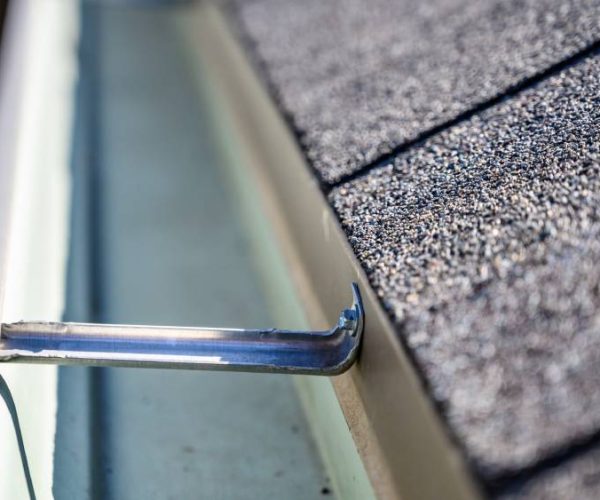 up close view of clean gutter