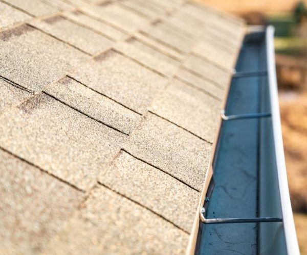up close view of clean gutter